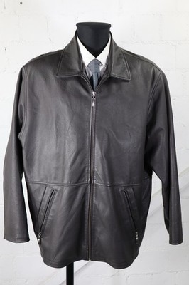 Gino Ginero schwarze Leder-Jacke Gr.52/L echtes Leder Top Zustand