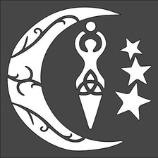 Wiccan Goddess Wall Art Reusable Plastic Stencil - StencilAir