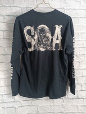 Sons Of Anarchy T Shirt Mens XL Black Long Sleeve Motorcycles Graphic Logo