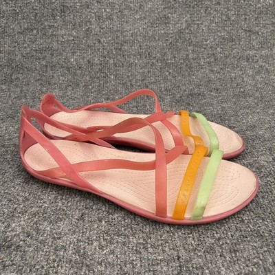 Crocs Isabella Coral Pink Crocs Crocs Isabella Jelly Ii Flat