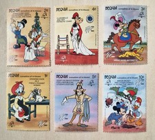 6 Disney Briefmarken Bequia 1989, 200 Jahre französische Revolution