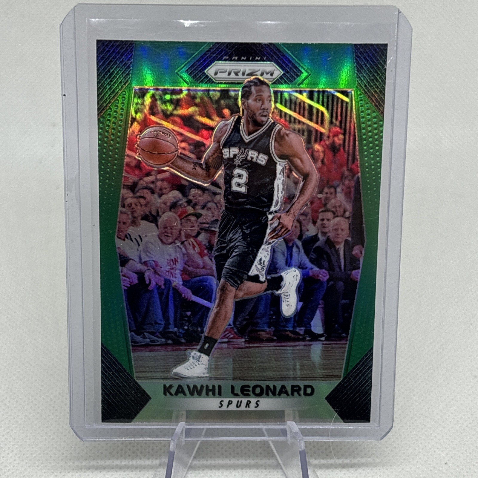 2017-18 Panini Prizm #293 Kawhi Leonard Green Prizm NBA FHOF NM+
