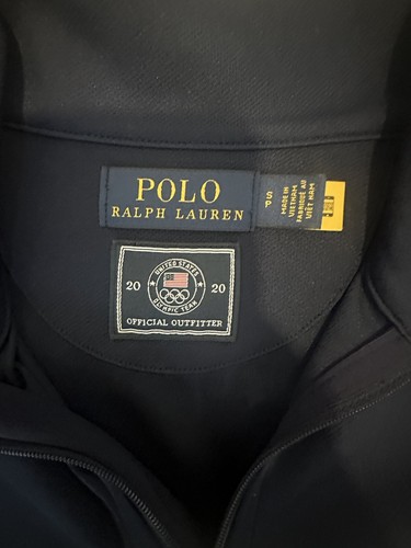 POLO RALPH LAUREN Men’s Navy Team USA Tokyo Olympics Quarter-Zip Pullover NWOT - Picture 5 of 7