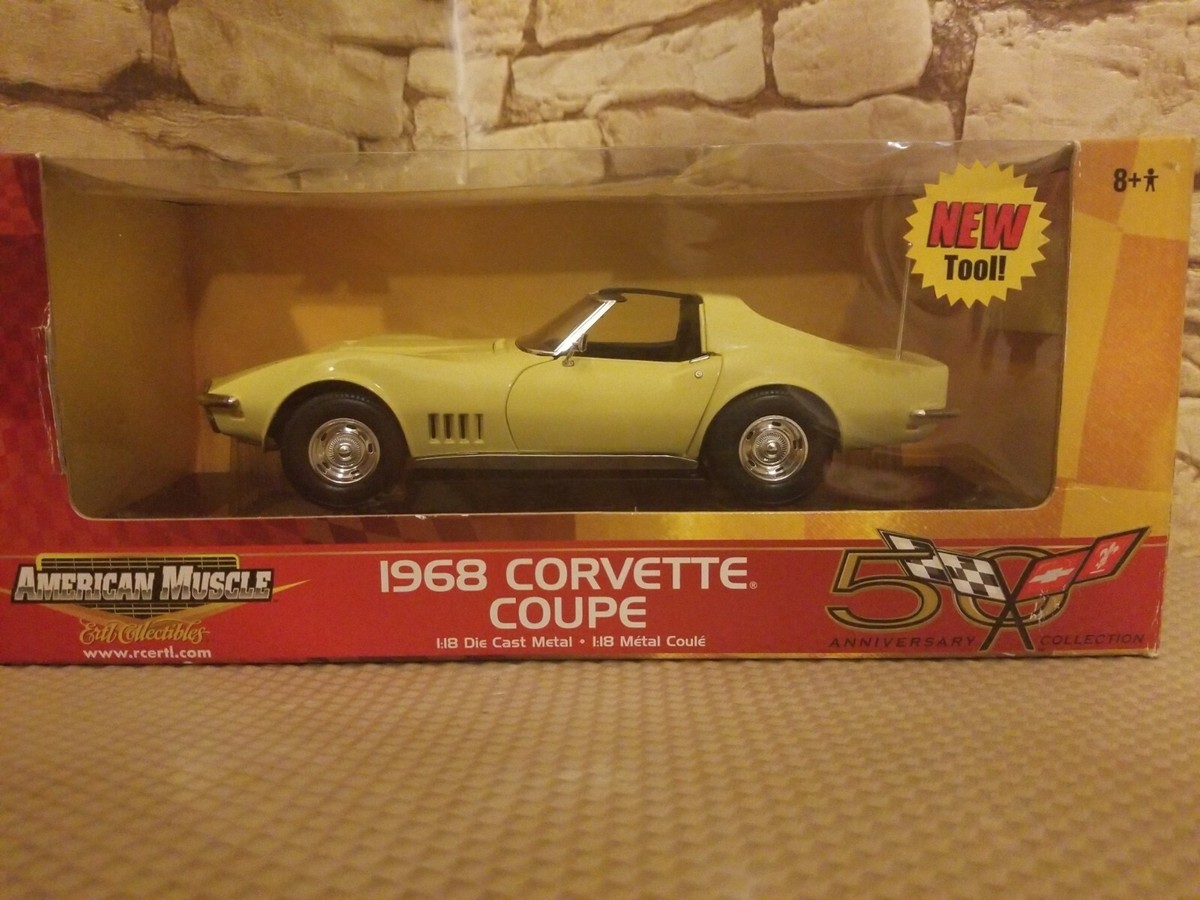 ERTL AMERICAN MUSCLE 1968 CORVETTE COUPE 1:18 SCALE 50Th ANNIVERSARY COLLECTION