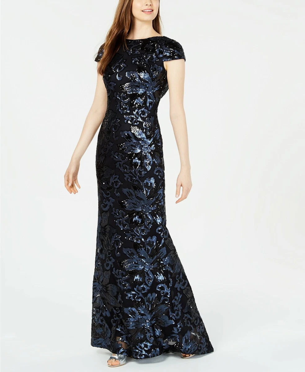 Calvin klein navy sequin clearance dress