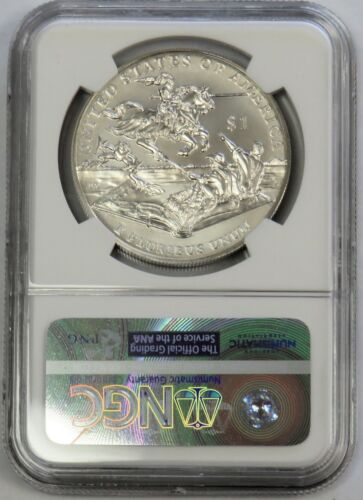 2016 P MARK TWAIN $1 SILVER COMMEMORATIVE COIN MOY NGC MS 70 LONG BEACH RELEASES - Picture 2 of 2