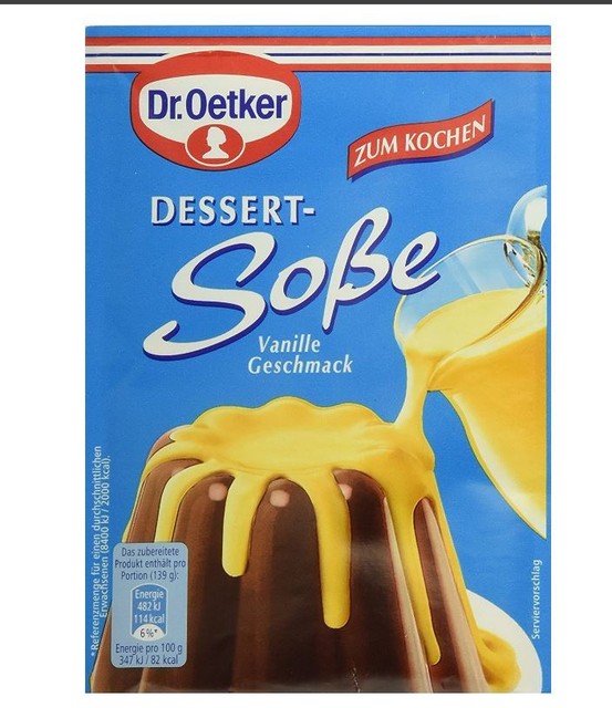 10 x DR OETKER DESSERT SOSSE SAUCE VANILLA TASTE ! 30 BAGS FOOD