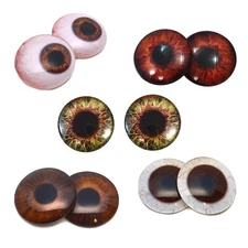 Brown Human Inspire Glass Eyes Collection Bundle - Set of 10 Eyes Bulk Wholesale
