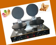 New Techtongda Electric Ice Cream Cone Maker Machine Dual Baker Iron 110V