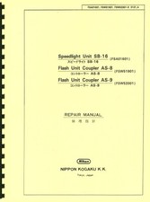 Nikon Speedlite SB-16  Flash Couplers AS-8, AS-9 Repair Manual Reprint