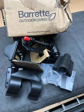 Barrette Outdoor Living Gate Hinge 8.937" x 5" Pair Heavy Duty Modern Black