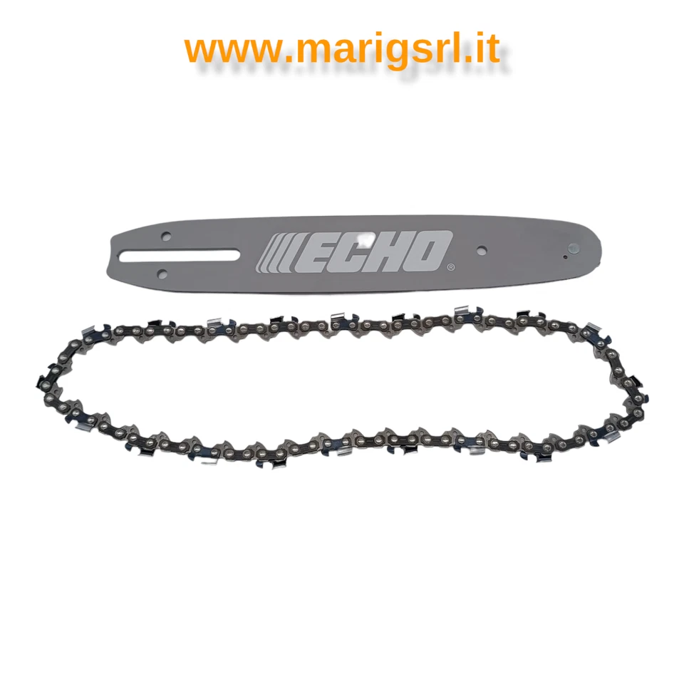 KIT barra e catena motosega originale ECHO 25 cm passo 3/8 1,3 mm 40 maglie