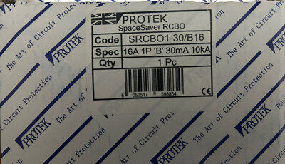 Protek Miniatur RCBO ( SRCBO ) Typ B 30mA 1 Mod 10kA 16A