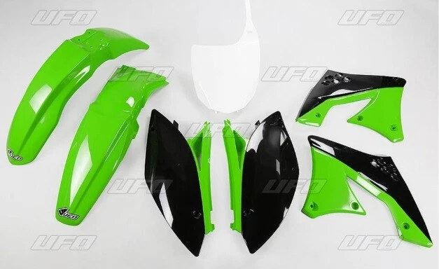 Kit plastique UFO motocross Kawasaki KX-F 250 2009 - 2012 vert origine - Photo 1/1