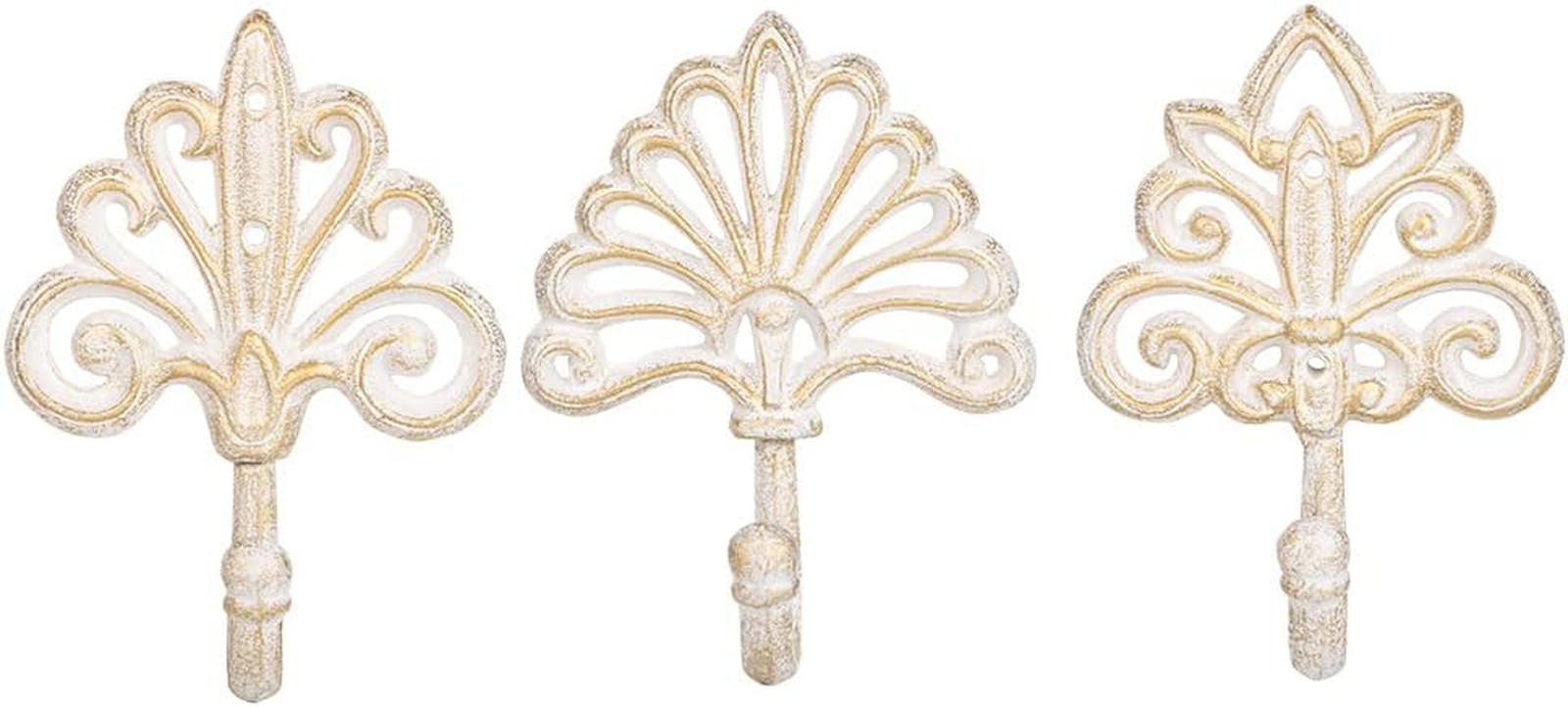Appendiabiti Parete Vintage Ghisa - 3 Ganci Decorativi Design Retrò