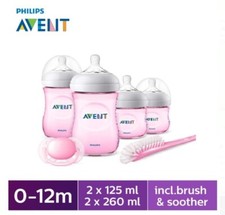 Philips AVENT Natural Range Newborn Starter Set Baby Feeding Bottle PINK 