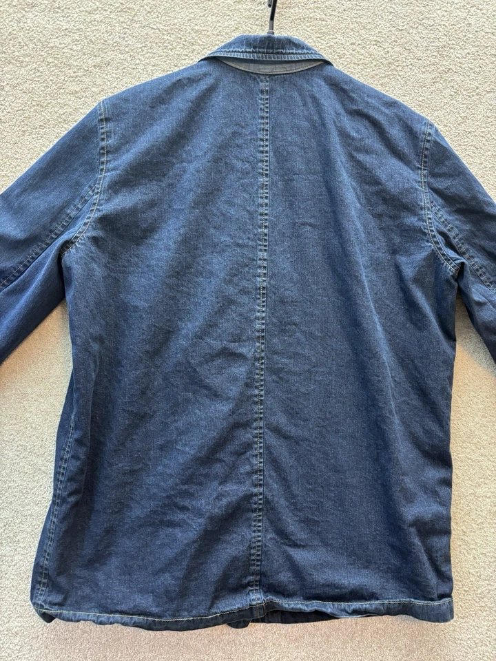 Chaqueta de Tareas de Colección Liz Claiborne Lizwear Denim Mediana Cuadros Abrigo de Granero Náutico Foto 4 de 4