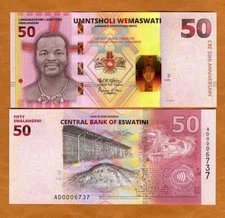 Eswatini (Swaziland), 50 Emalangeni 2024, P-New UNC Commemorative 50 years CBE