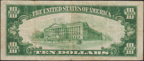 1929 Sparta Illinois $10 National Banknote Charter 7015 Very Fine - Picture 2 of 2