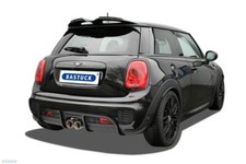 BASTUCK Edelstahl Sportauspuff mittig 2x85mm mit Zubehör ohne OPF MINI F56 JCW