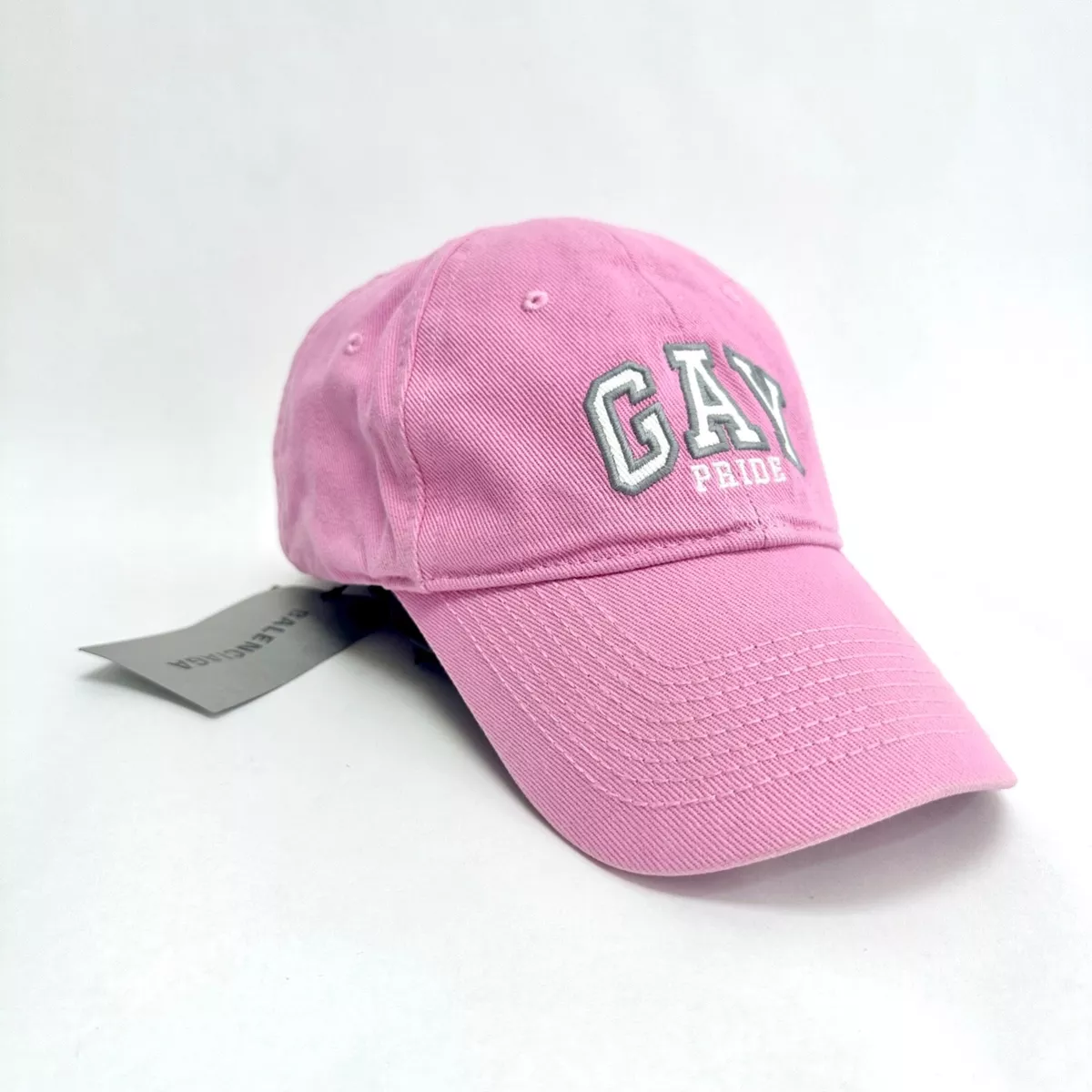 BALENCIAGA Gay Pride 2021 Pink Baseball Cap Hat Size L Authentic Unisex New