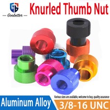 3/8-16 UNC Aluminum Alloy Knurled Thumb Nut Colourful Hand Grip Knobs Thumb Nuts