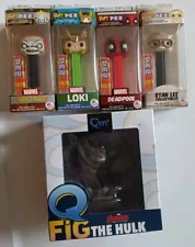 Quantum Mechanix Q-Fig The Hulk Pop Pez Loki, Deadpool, Stan Lee, Ghost Rider 