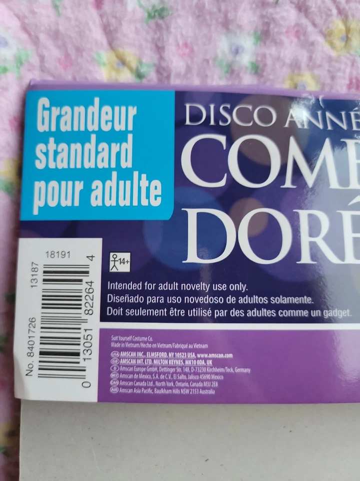 Mono Dorado Sólido Disfraz Halloween Vestido Elegante Nuevo con Etiquetas Años 60 70 Disco Dorado Foto 4 de 4