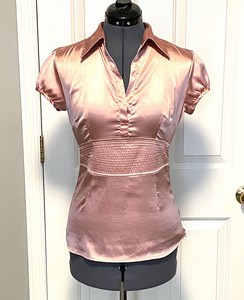 mauve satin blouse