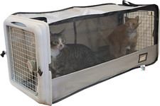 SPORT PET Large Pop Open Kennel, Portable Cat Cage Kennel, Waterproof Pet Bed, T