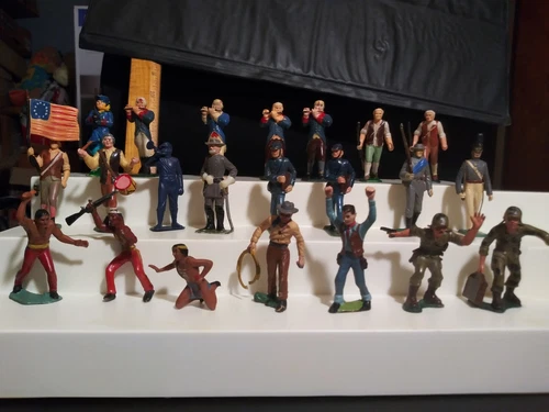 Vintage 1950's-60's 22 Marx Warriors of the World Figures NO CARDS/NO BOXES EX+