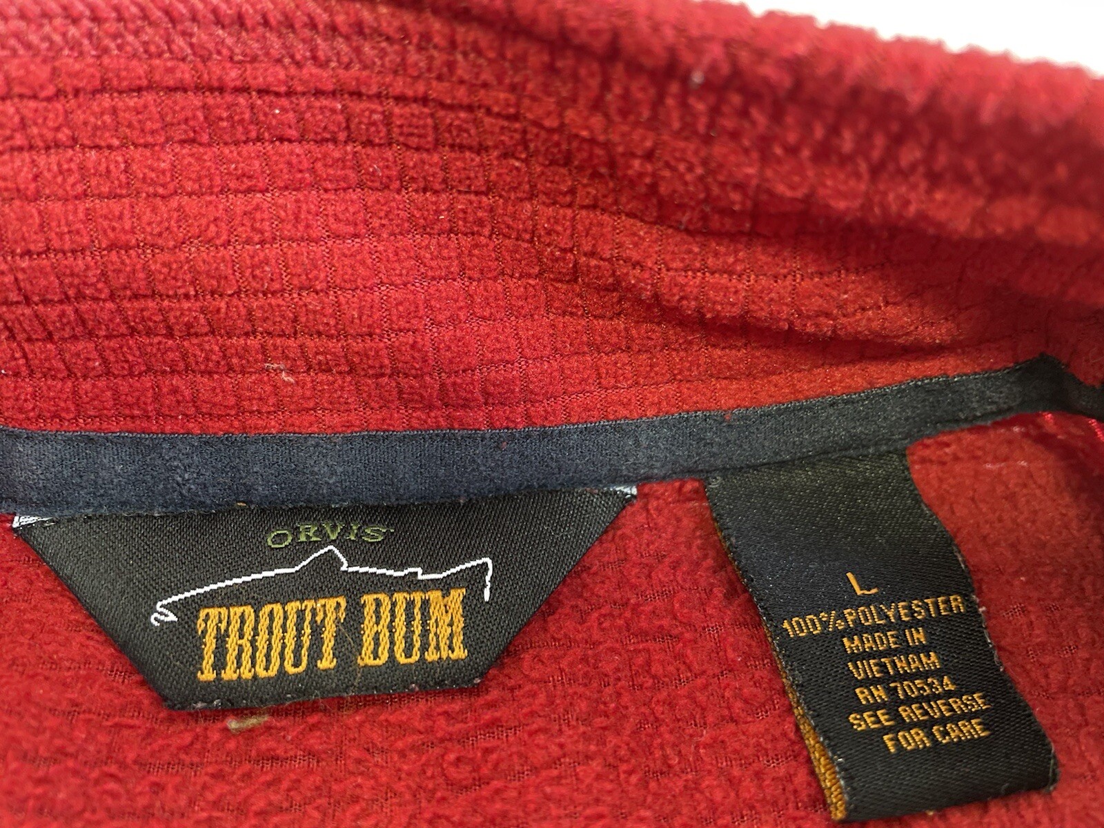 Pull Orvis Trout Bum Homme - Taille M - Rose Saumon - 1/4 Fermeture Éclair - Léger Et Extensible