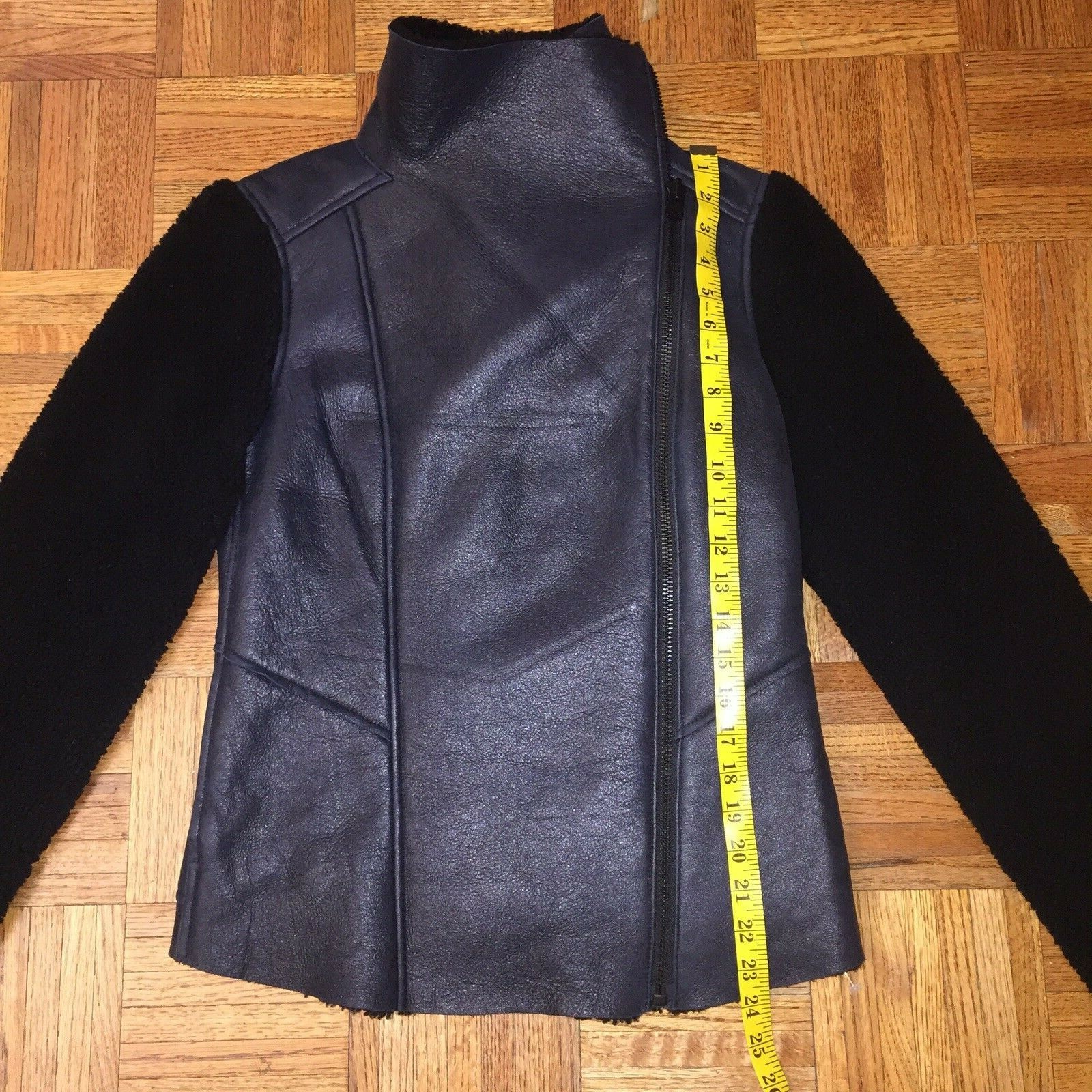 Truth and PRIDE Genuine Shearling black Fur Coat Jacket  S Sold Out! image 8