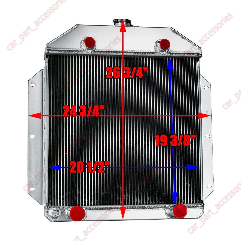 4 Rows Radiator For Ford Taunus Custom Flathead Configuration V8 MT 1949-1953 US — 第 4/4 张图片