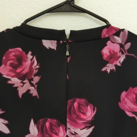 Abito Kate Spade Encore Rose linea A nero rosa 4 preppy matrimonio romantico