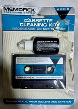 Memorex Cassette Cleaning Kit w/ Safeguard System. Heads, Pinch Rollers Capstan