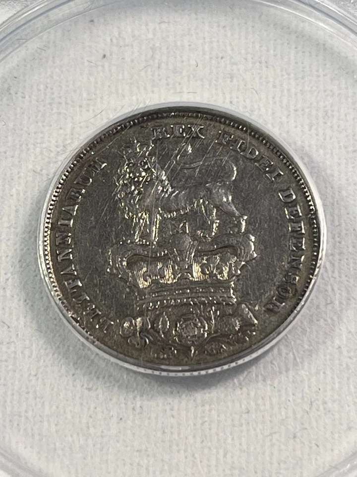 1826 Great Britain 1 Shilling Silver Coin Graded XF 40 by ANACS - Image 3 of 4