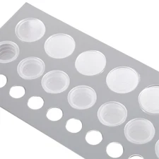 100Pcs/Set Tattoo Ink Cap Cup Container Plastic Permanent Makeup Pigment Acc 