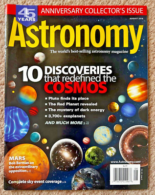 Astronomy Magazine August 2018 45th Anniversary Issue Cosmos Mars Pluto