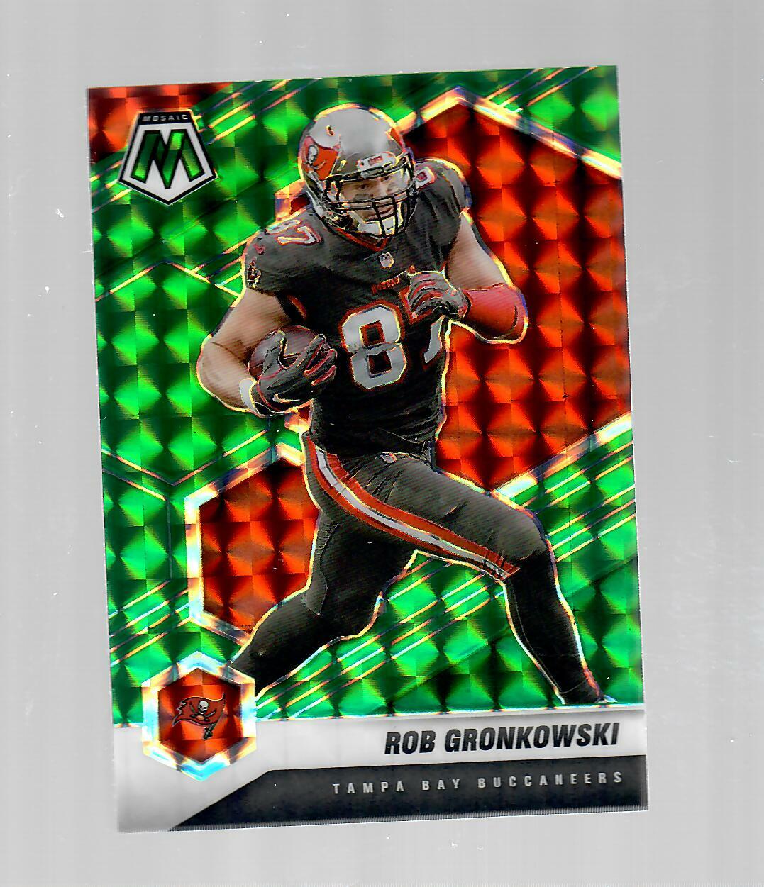 Rob Gronkowski 2021 Mosaic Green Mosaic Prizm  card # 188