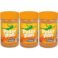 3 X Peter Pan Honey Roasted Crunchy Peanut Butter 16.3 oz Exp 03/2027