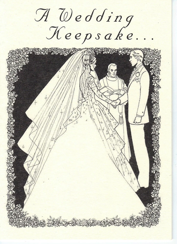 Wedding Card with King George V Lucky .925 Silver Sixpence Coin for Bride's Shoe