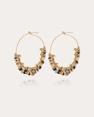 Boucles d’oreilles créoles GAS BIJOUX - Modèle Comedia - Dorées - Neuves ! - Photo 1/3