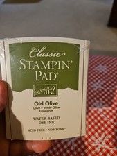 Classic STAMPIN Pad Sealed Never Used Smoke  Pet Free Home. 'OLD OLIVE'