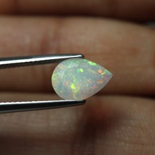 7x10 MM Pear Natural AAA Multi Pin Fire Ethiopian Opal Faceted Gemstone
