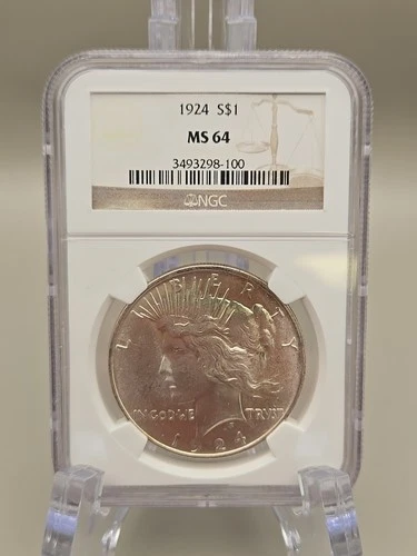 1924 Peace Silver Dollar $1 - NGC MS64