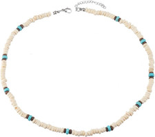Puka Shell Necklace for Men Surfer Necklace Seashell Chokers Beach Necklace for