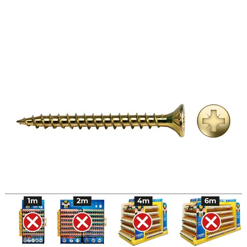 Vis CELO VLOX B Zinguées – 3x10mm, Filetage Complet, Lot De 1000, Boîte