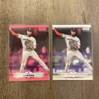 2025 Topps Stadium Club CJ Abrams #188 Lot (2 Cards: Pink Parallel + Base)