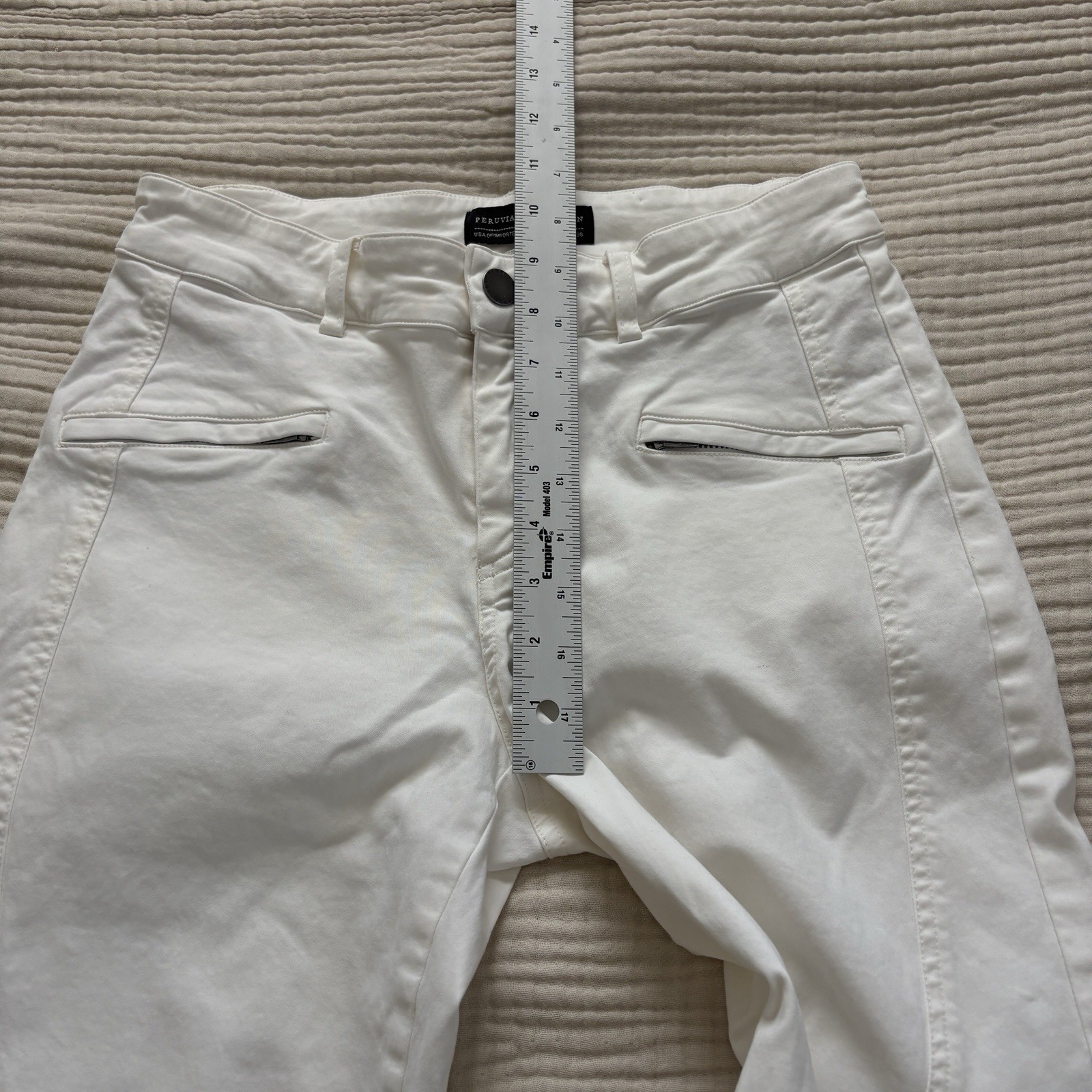 Peruvian Connection White Ryder Pants Skinny Wome… - image 9